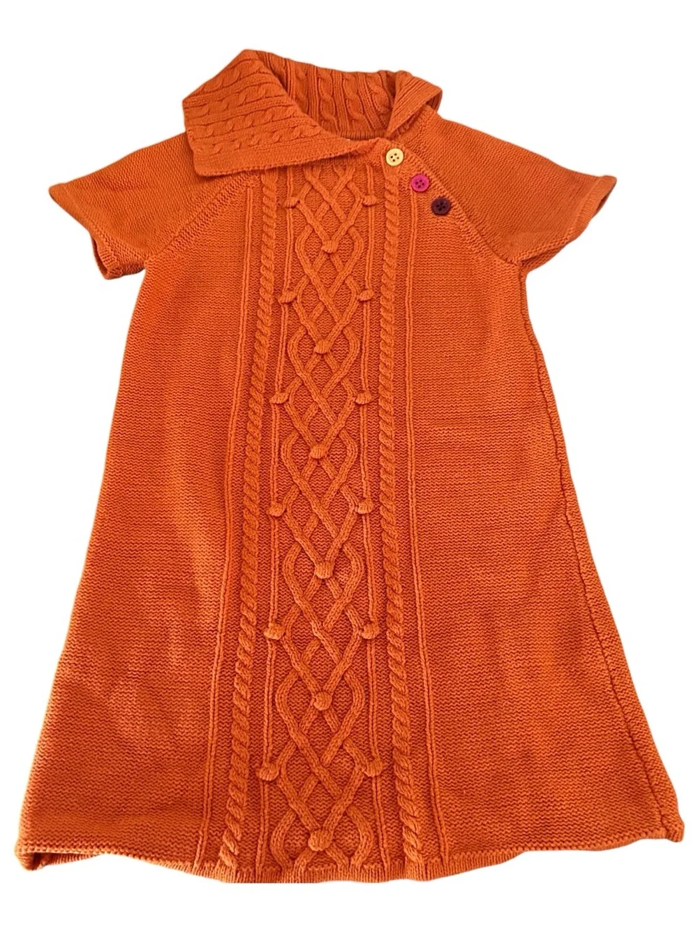 Gymboree 2013 Girls Cable Knit Pullover Sweater Dress Short Sleeve
